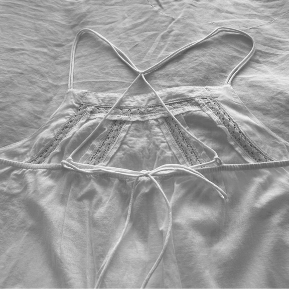 American Eagle Cotton Embroidered Trim Cami Top - Picture 5 of 6